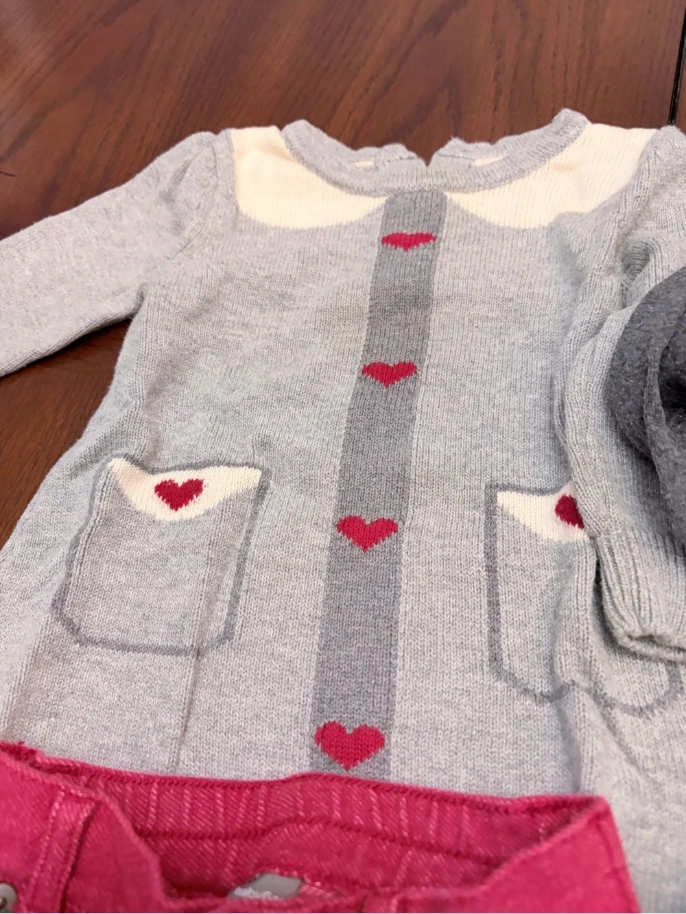 Baby Girl Clothing Bundle 6-12M Gap Hoodie Jeans Cardigan Bodysuit 5 Pieces